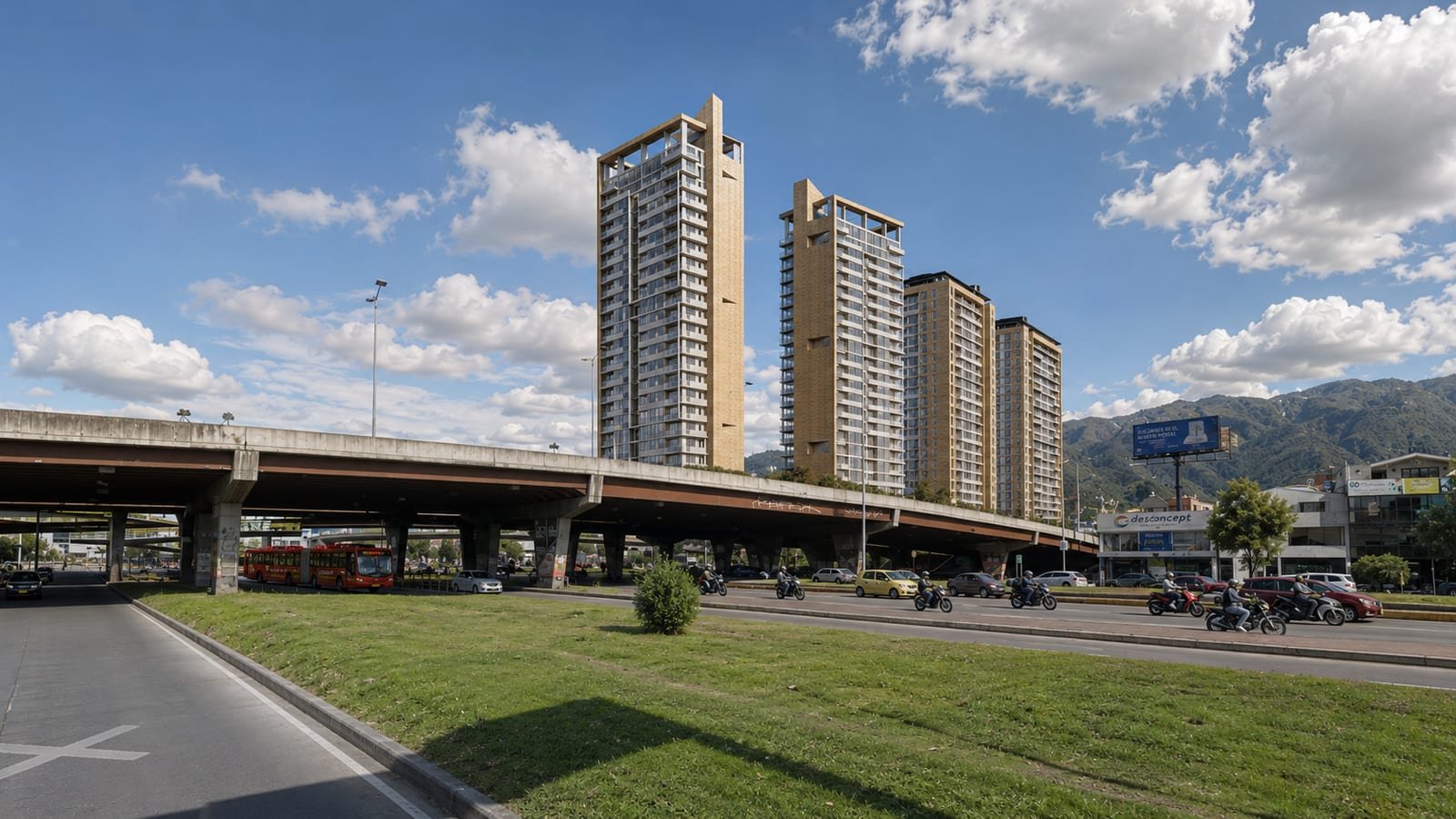 Vista desde la Carrera 30 hacia el norte