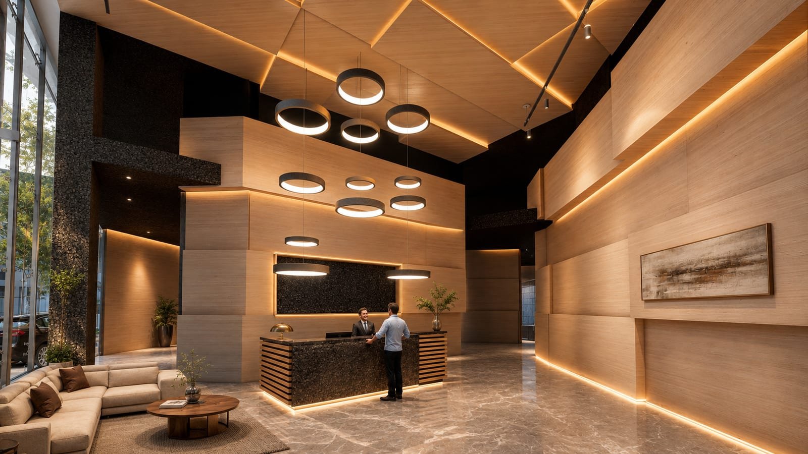 Vista interior del lobby