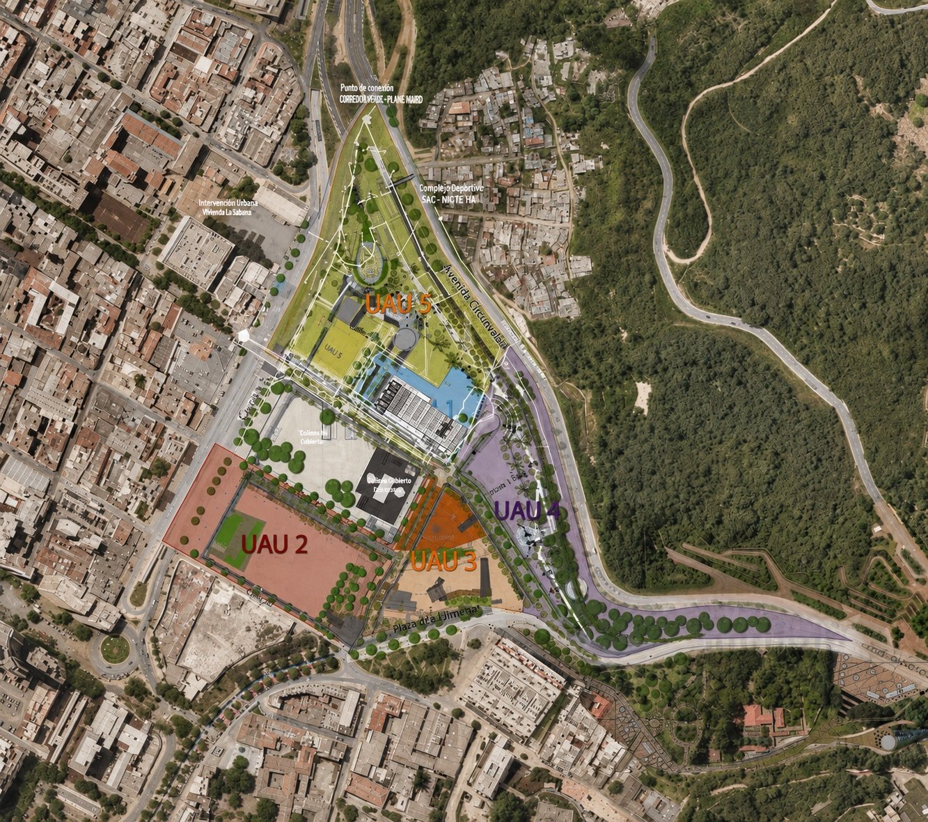 Planta urbana general del plan a color